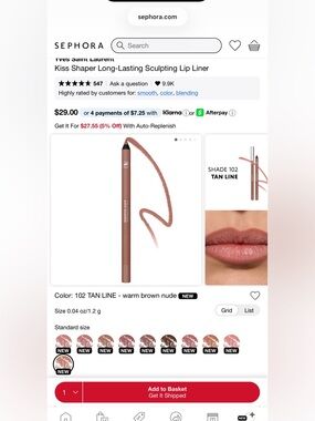 YSL Lovenude Kiss Shaper Lip Liner, NEW in box